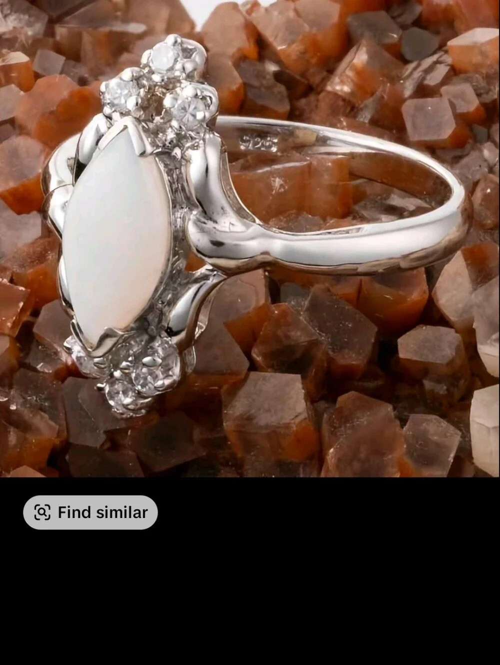 Sterling Silver Australian Opal Ring Size 7
